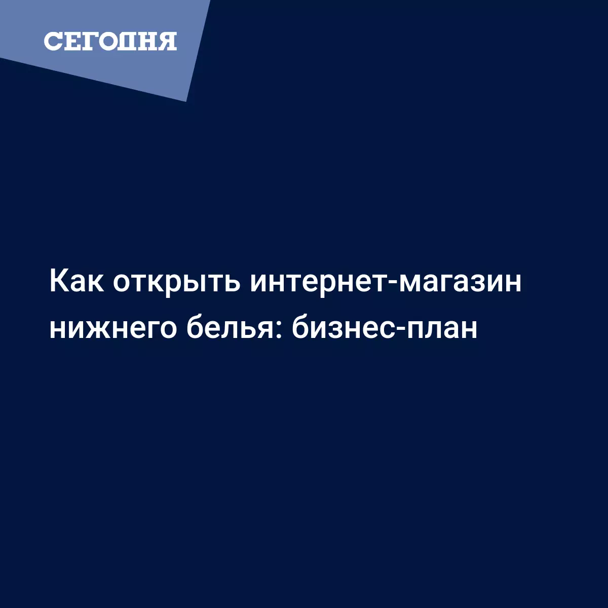 Пошаговая инструкция: Как открыть интернет-магазин нижнего белья