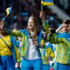 Сборная Украины на церемонии закрытия Евроигр