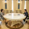 Майя Санду и Владимир Зеленский на переговорах в Киеве