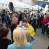 Встреча освобожденных украинцев в "Борисполе"