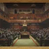 Картина Бэнкси "Деградировавший парламент" Фото: sothebys.com