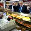 Премьер-министр Великобритании Борис Джонсон в пекарне. Фото: Jon Super/Pool via REUTERS