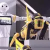 Роботы на матче 