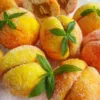 Пирожные "Персики" со сгущенкой