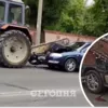 В Одессе в ДТП попали трактор и легковушка