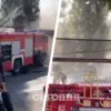 В Одесі гасять пожежу на території педагогічного університету