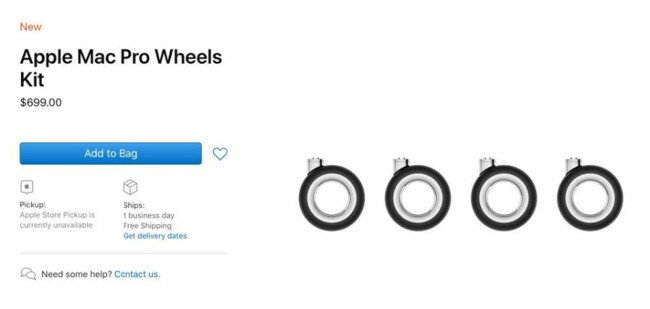 Wheels Kit можно приобрести отдельно по цене базового iPhone 11