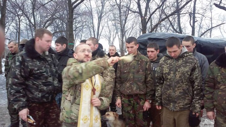 Праздник Крещения отметили морпехи на Донбассе | Фото: Facebook