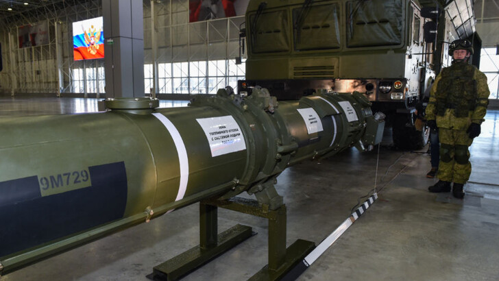 ​​​​​​​Крылатая ракета 9М729 оперативно-тактического ракетного комплекса "Искандер-М" | Фото: AFP