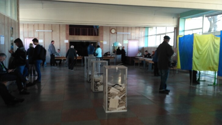Голосование на выборах президента в Соломенском районе Киева