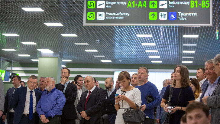 Открытие нового крыла терминала "А" аэропорта "Киев". Фото: "Сегодня"