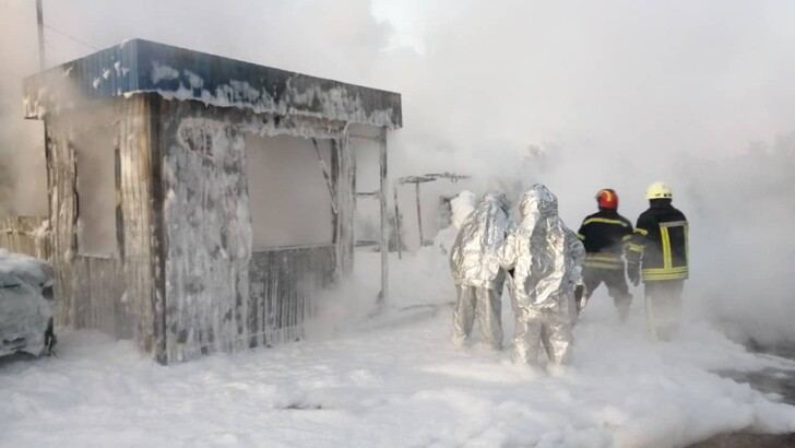 Пожар на АЗС в Тарасовке | Фото: ГСЧС