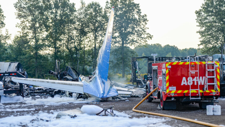Катастрофа літака в США. Фото: facebook.com/toledofirerescue