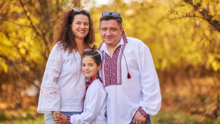 Андрей Бурым с семьей