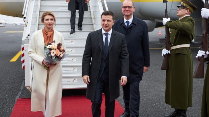 Елена и Владимир Зеленские в Эстонии | Фото: Офис Президента Украины