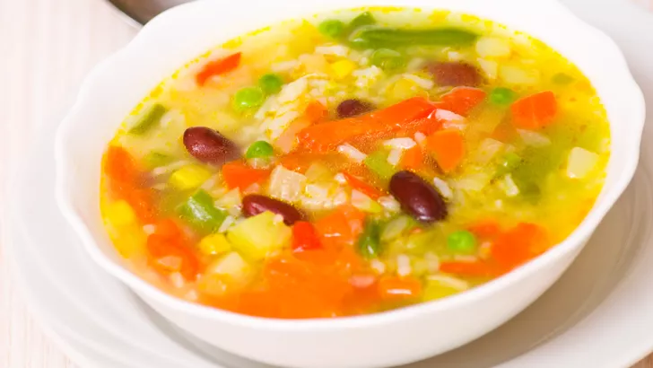 Soup with frozen vegetables