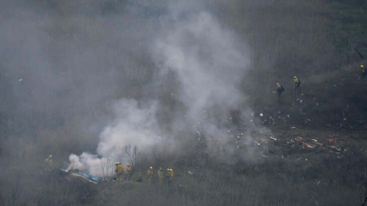Місце падіння вертольота Кобі Браянта | Фото: Reuters