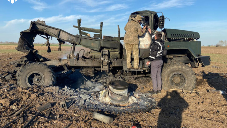 В Херсонской области взорвался грузовик ВСУ, перевозивший боеприпасы | Фото: ГБР