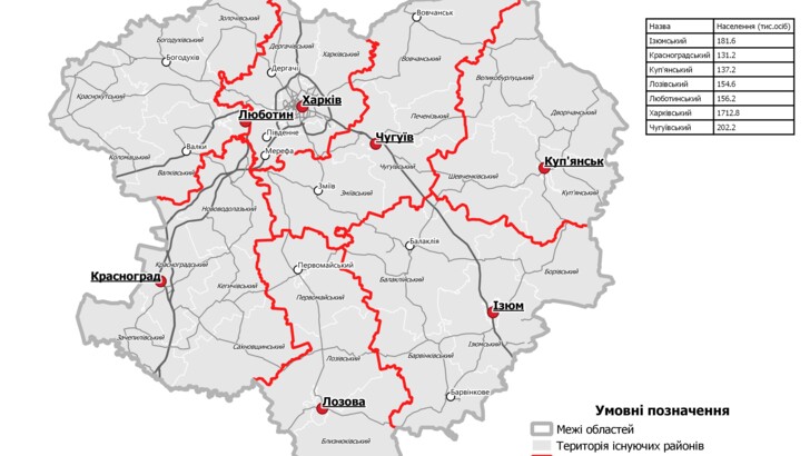 Проект формування нових районів. Мапи областей + Крим | Фото: decentralization.gov.ua