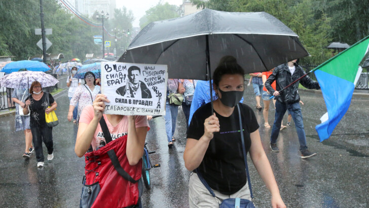 Протесты в Хабаровске 1 августа. Фото: REUTERS/AP