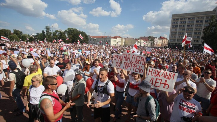 Митинг в Гродно 16 августа