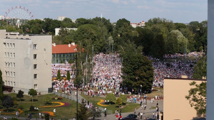 Митинг в Гродно 16 августа