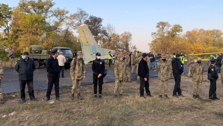 Місце аварії Ан-26 вранці 26 вересня.  Фото: Олександр Махов