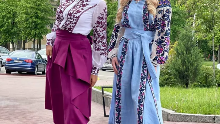 Лилия Ребрик и Мария Мельник в вышиванках