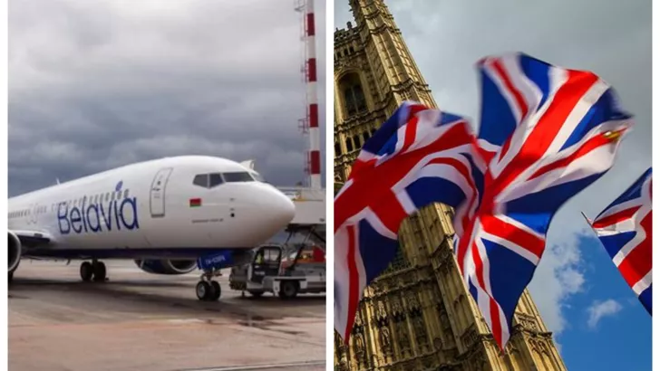 Британия закрыла небо для  белорусских самолетов. Коллаж "Сегодня"