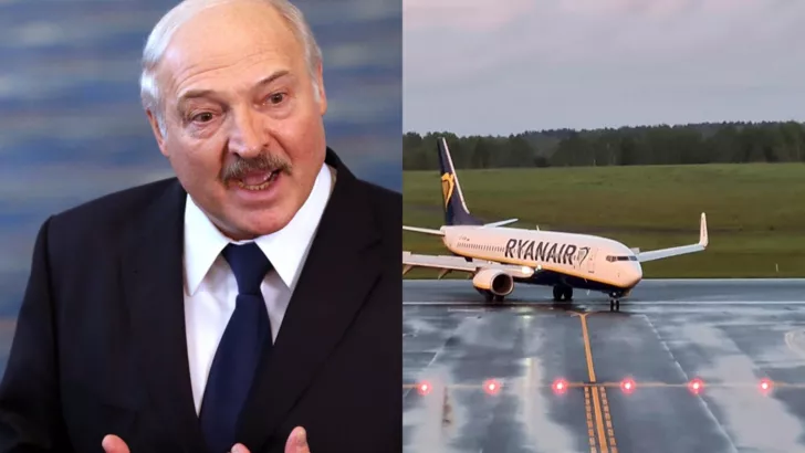 Александр Лукашенко отрицает захват самолета. Коллаж "Сегодня"