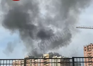 Пожар в Киеве. Фото: скрин