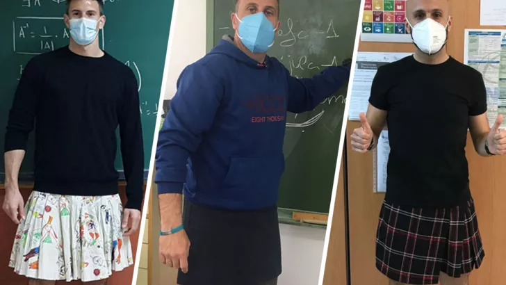 Учителя ходят на работу в юбках, чтобы поддержать ученика