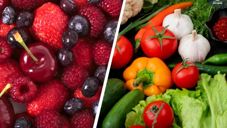 Корисні сезонні овочі та фрукти