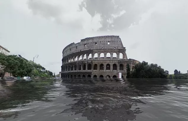 Рим затопило через сильні дощі. Фото: twitter.com/Sarah404BC