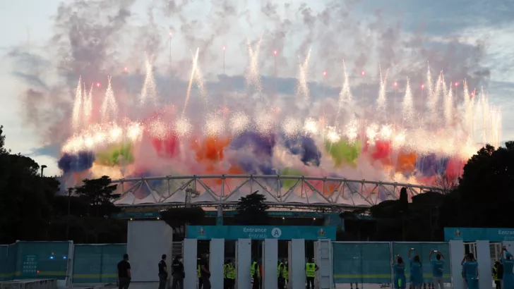 Олимпийский стадион в Риме во время открытия Евро-2020