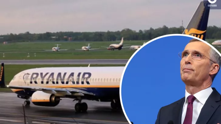 Столтенберг рассказал о роли России в инциденте с Ryanair. Фото: коллаж "Сегодня"