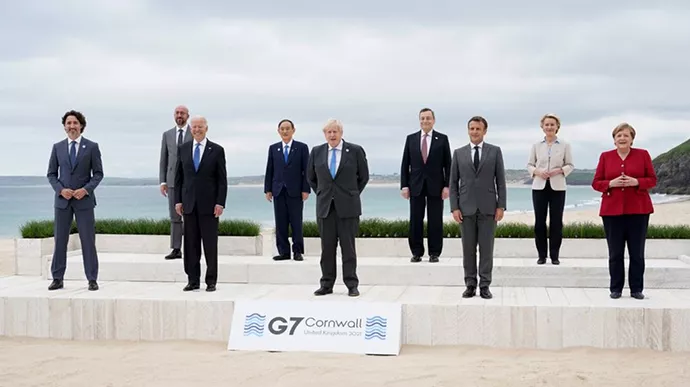 Лидеры стран G7 на трехдневном саммите в Корнуолле