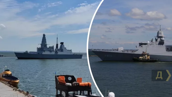 В Одессе "гостят" британский эсминец и голландский  фрегат. Фото: коллаж "Сегодня"