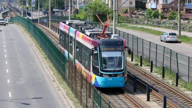Скоростной трамвай в столице. Фото: 24 канал