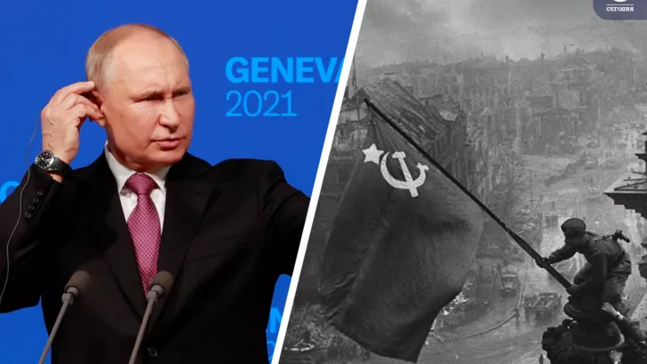 Володимир Путін не хоче чути порівнянь Радянського Союзу з нацистами. Фото: колаж "Сьогодні"