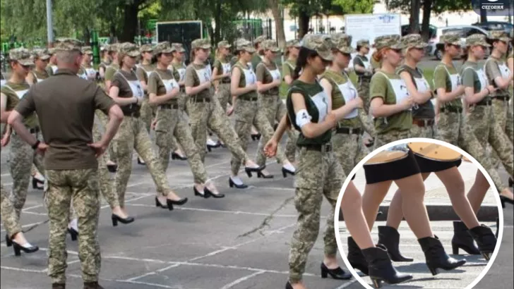 На параде ко Дню Независимости женщины-военные уже не будут маршировать на каблуках. Фото: коллаж "Сегодня"