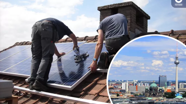Крыши Берлина оборудуют солнечными панелями