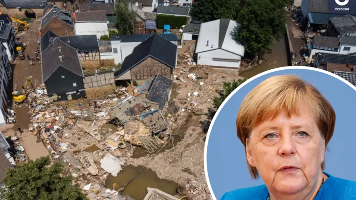 Ангела Меркель высказалась о разрушениях от наводнения в Германии / коллаж "Сегодня"