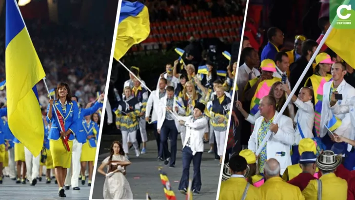 Знаменосцы сборной Украины на трех предыдущих летних ОИ