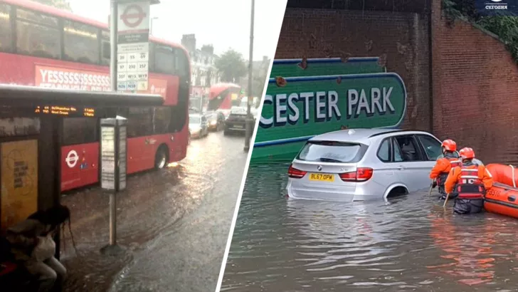 Потоп в Лондоне / коллаж "Сегодня"