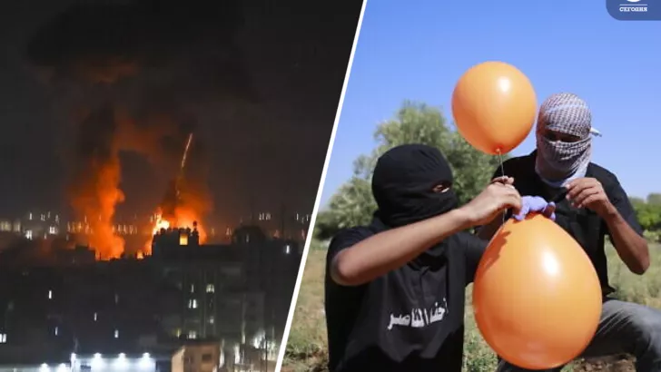 У Ізраїлі відреагували на вибухові кулі із сектору Гази / колаж "Сьогодні"