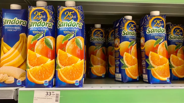 Сок апельсиновый Sandora в Novus
