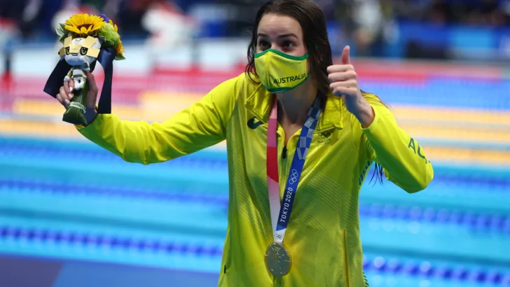 Кейлі Маккіоун радіє золотій медалі