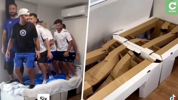 Израильские бейсболисты проверили кровать на прочность