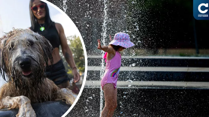 Жители городов от жары будут спасаться традиционно в фонтанах / Фото Reuters / Коллаж "Сегодня"
